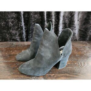 Steve Madden Rookie Black Suede Ankle Booties Size 8.5M